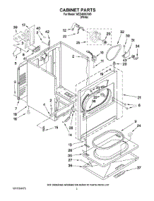 Parts for Whirlpool WED4900XW0 Dryer - AppliancePartsPros.com