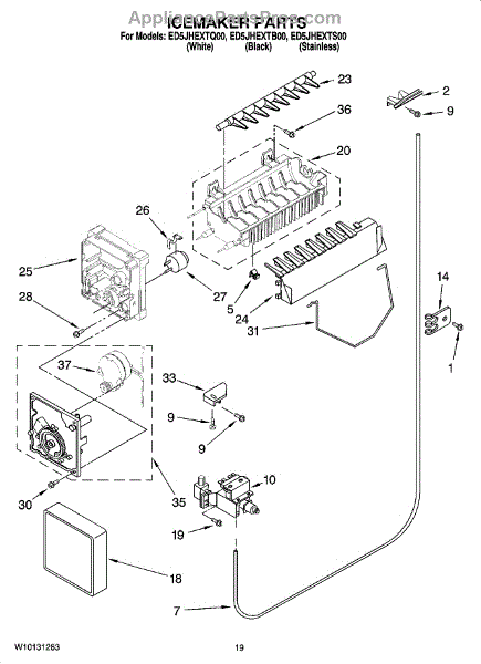 Parts for Whirlpool ED5JHEXTS00: Icemaker Parts, Optional Parts (not ...
