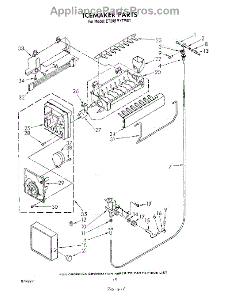 Parts for Whirlpool ET20RMXTW01: Ice Maker Parts - AppliancePartsPros.com