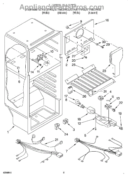 Parts for Whirlpool ET14JKXFW02: Liner, Lit / Optional Parts ...