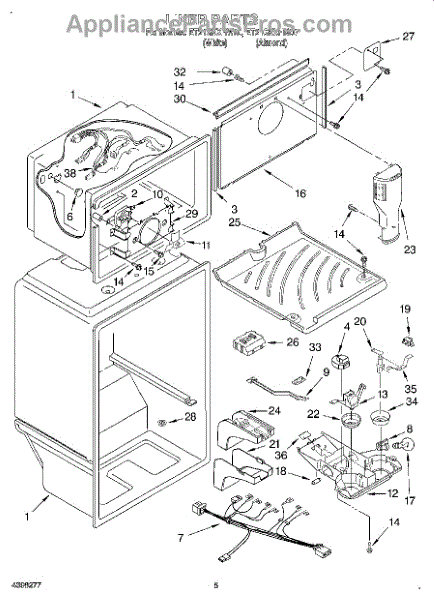 Parts for Whirlpool ET21GKXHW00: Liner Parts - AppliancePartsPros.com