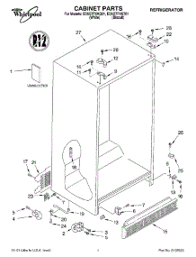 ED5GTFXKQ01 Whirlpool Refrigerator Parts & Free Repair Help ...