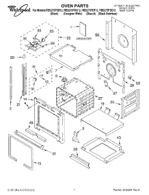 RBS275PDB12 Whirlpool Oven Parts & Free Repair Help - AppliancePartsPros