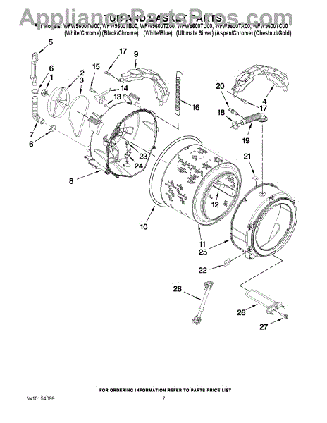 Whirlpool W10772615 Tub-Outer (AP5972055) - AppliancePartsPros.com