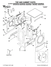 WFW9400SU00 Whirlpool Washer Parts & Free Repair Help - AppliancePartsPros