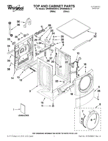 WFW9550WW10 Whirlpool Washer Parts & Free Repair Help - AppliancePartsPros