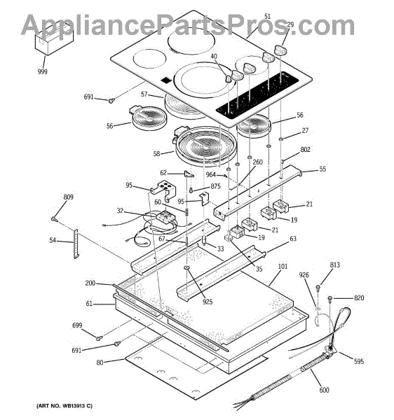 GE WB30T10136 Element Haliant 8 In (AP4363599) - AppliancePartsPros.com