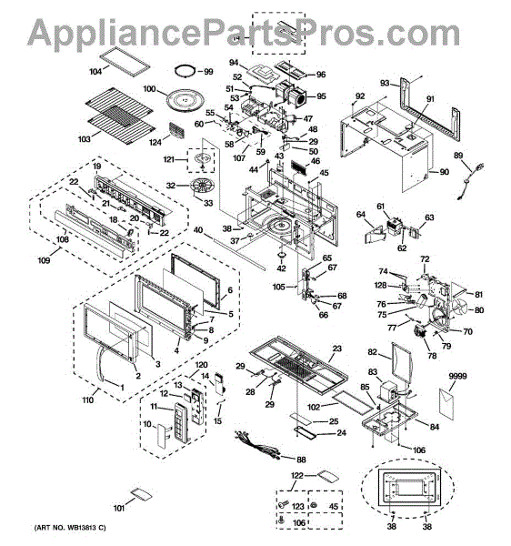 Parts for GE JVM1870CF05: Microwave Parts - AppliancePartsPros.com