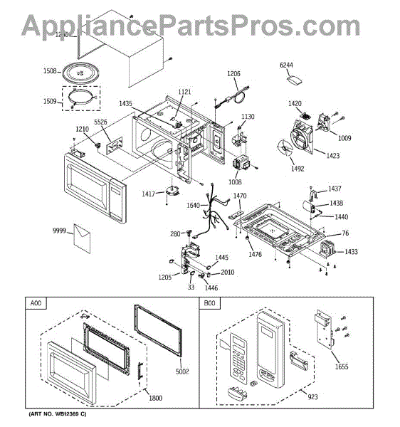 Parts for GE JES1142WD03: Microwave Parts - AppliancePartsPros.com