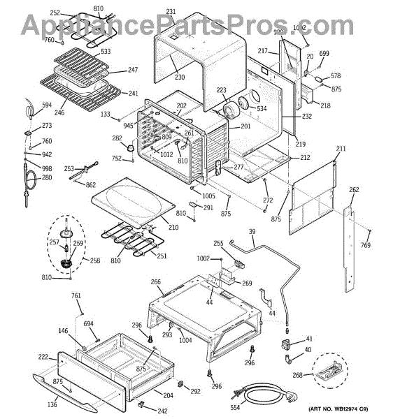 Parts for GE J2S968SEK1SS: Body Parts - AppliancePartsPros.com