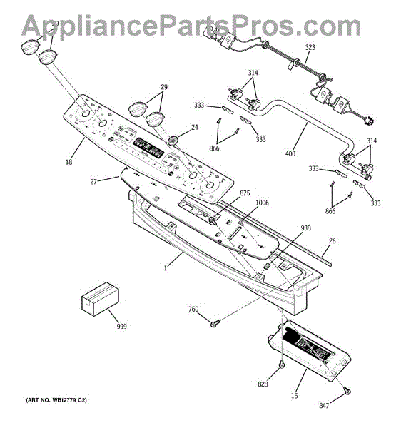 GE WB27T11252 Oven Control ( Clock) - AppliancePartsPros.com