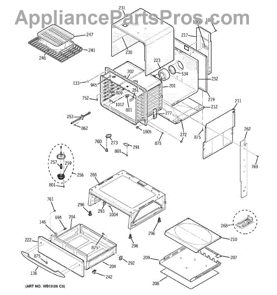 Parts for GE JGS905SEK1SS: Body Parts - AppliancePartsPros.com