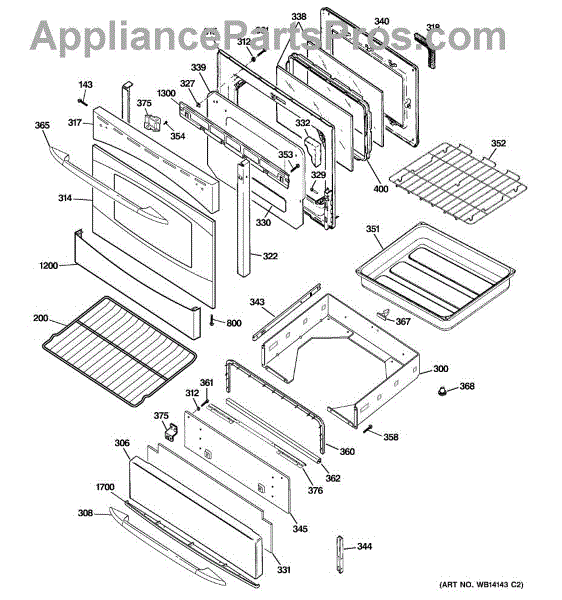 Parts for GE PGB975SEM2SS: Door & Drawer Parts - AppliancePartsPros.com