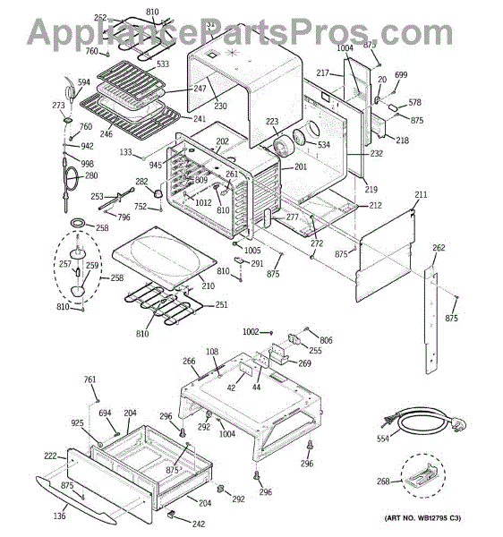 Parts for GE JCS968SF4SS: Body Parts - AppliancePartsPros.com