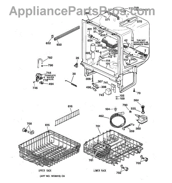 Parts for GE JBP23DR2WW: Cooktop Parts - AppliancePartsPros.com