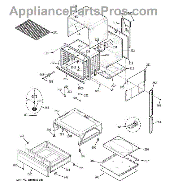 Parts for GE JGSP28SEN4SS: Body Parts - AppliancePartsPros.com