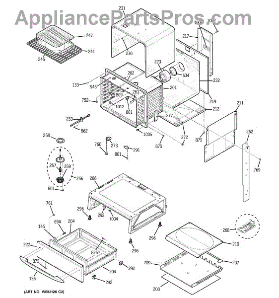 Parts for GE JGSP48SH2SS: Body Parts - AppliancePartsPros.com