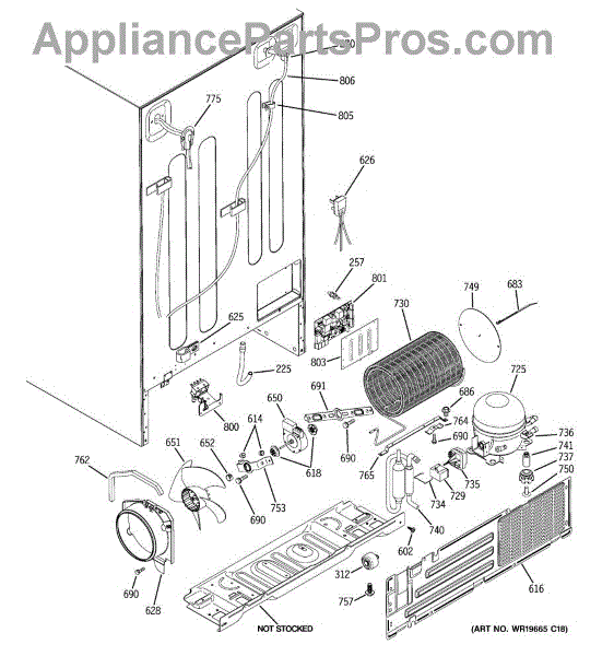 Parts for GE GSHF5KGXCCWW: Sealed System & Mother Board Parts ...