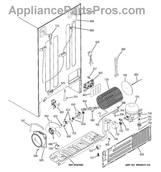 Parts for GE PSS26MSWASS: Sealed System & Mother Board Parts ...