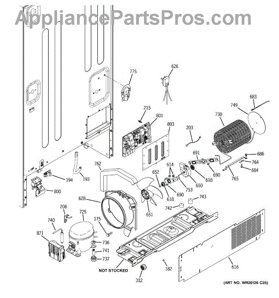 Parts For Ge Pfss5njwass: Machine Compartment Parts 