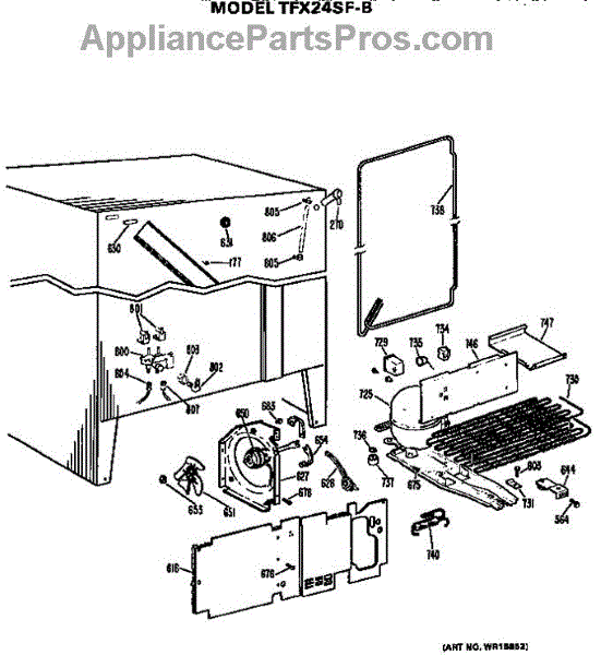 Parts for GE TFX24SFB: Unit Parts - AppliancePartsPros.com