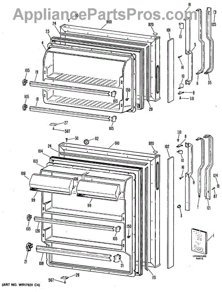 Parts for GE TBX16SPGLAD: SECTION1 Parts - AppliancePartsPros.com