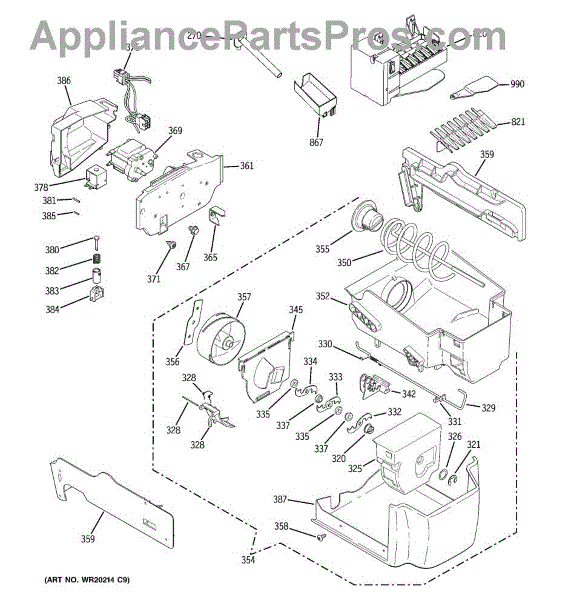 Parts for GE GSHF6PGYAEWW: Ice Maker & Dispenser Parts