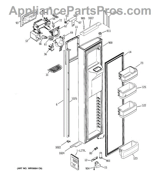 Parts for GE GIE21IETAFBB: Freezer Door Parts - AppliancePartsPros.com