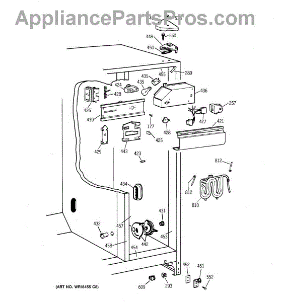 GE WR9X489 Defrost Timer - AppliancePartsPros.com paragon 8141 00 wiring diagram 