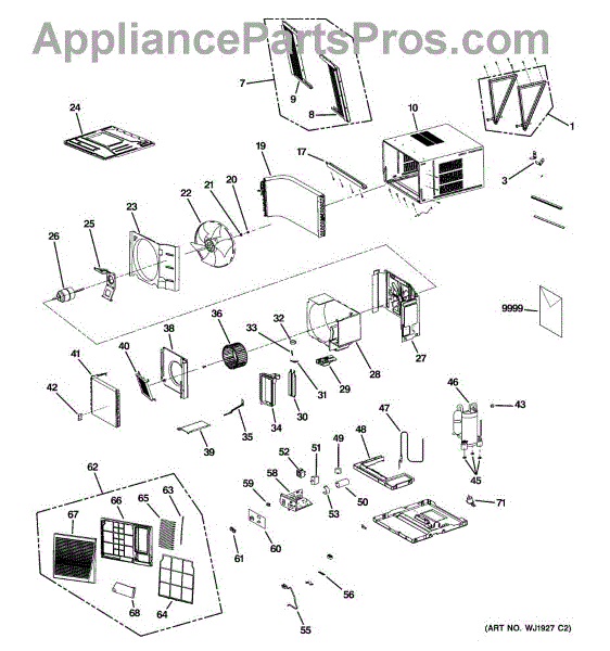 Parts for GE AEE18DMM1: Room Air Conditioner Parts - AppliancePartsPros.com