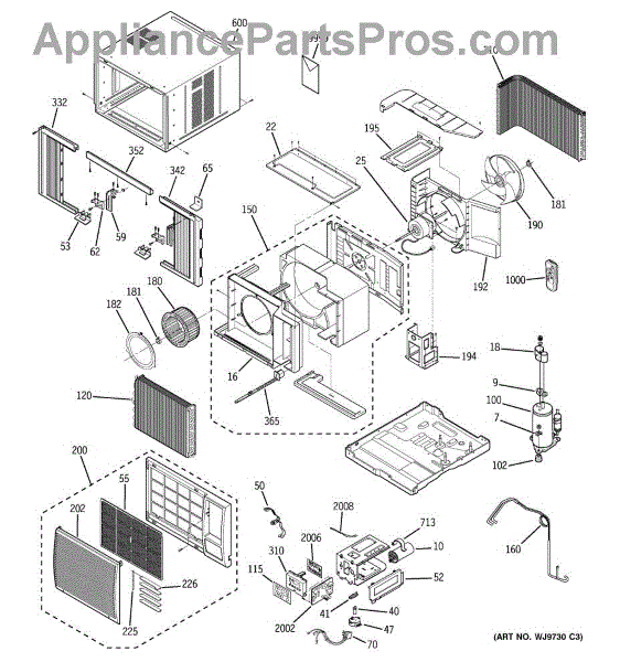 Parts for GE AGL18DAG1: Room Air Conditioner Parts - AppliancePartsPros.com