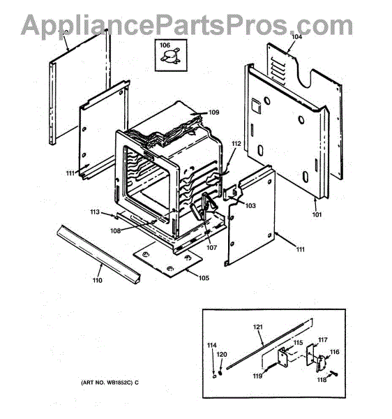 GE WB10X5209 Hinge, Door - AppliancePartsPros.com