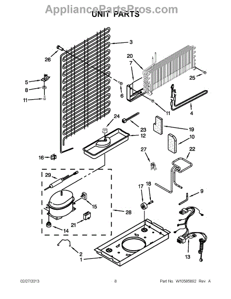 Parts for Thermador TSS42QBB: Refrigerator Liner Parts ...