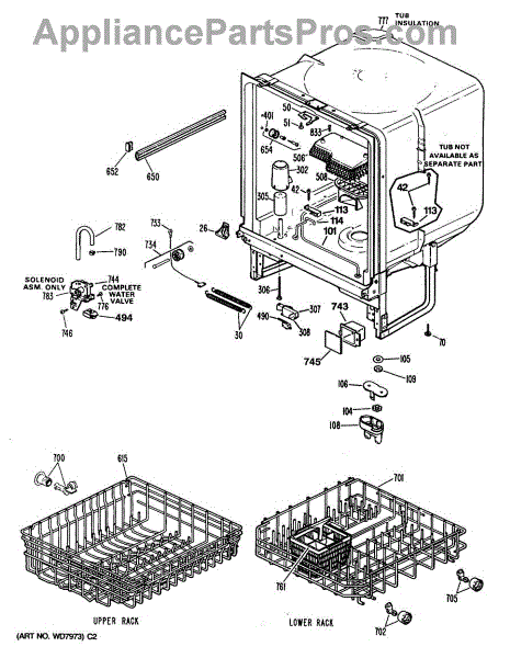 Parts for GE GSD650T-64WB: SECTION2 Parts - AppliancePartsPros.com