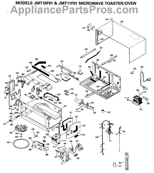 Parts for GE JMT11F01 Microwave Toaster / Oven Parts