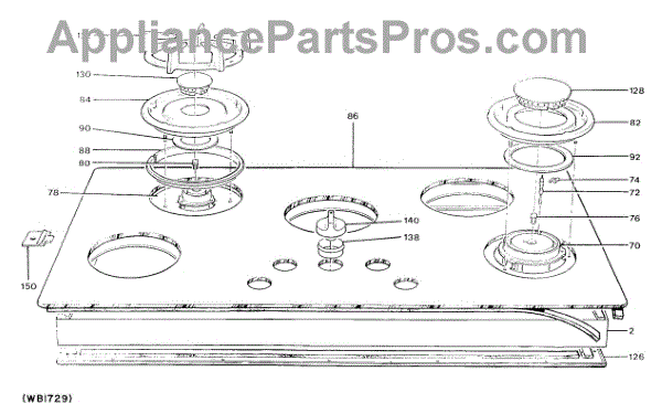 Ge Wb28k10257 Cooktop Inst Kit Asm Appliancepartspros Com