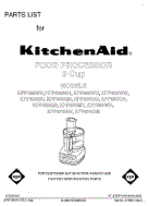 KFP600WH KitchenAid Food Processor Parts & Free Repair Help