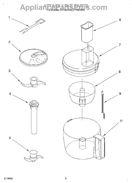 Parts for KitchenAid KFP350WH: Section Parts - AppliancePartsPros.com