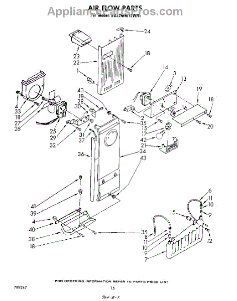 Parts for Whirlpool ED22MM1LWR1: Airflow Parts - AppliancePartsPros.com