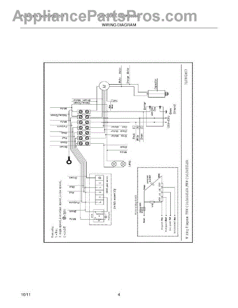 Parts for Frigidaire FHWC3660LSA: Wiring Diagram Parts ...