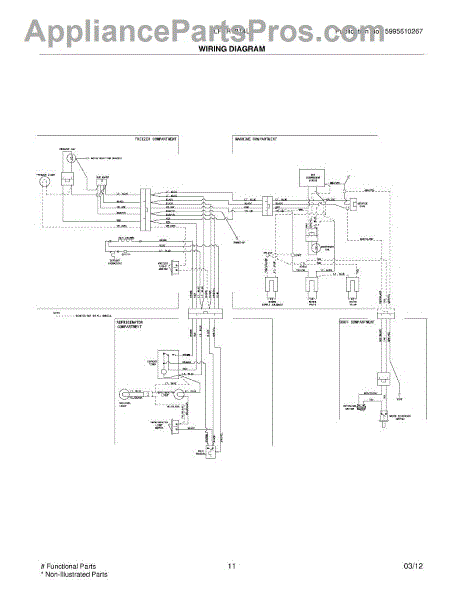 Parts for Frigidaire LFTR1814LW8: Wiring Diagram Parts ...