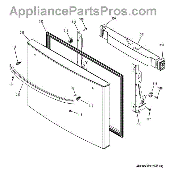 Parts for GE GFE29HSDASS: Freezer Door Parts - AppliancePartsPros.com