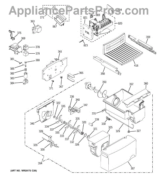 Parts for GE GSH25JGDBBB: Ice Maker & Dispenser Parts ...