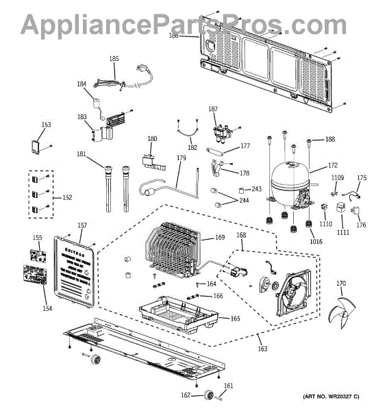 Parts for GE GFSS6KKYESS Unit Parts