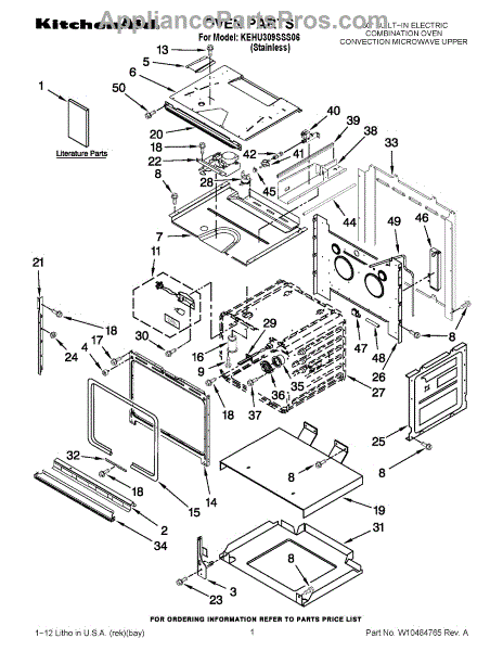 Parts for KitchenAid KEHU309SSS06: Oven Parts - AppliancePartsPros.com