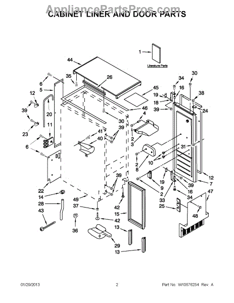 Parts for KitchenAid KUIP15PRXX2: Cabinet Liner and Door Parts ...