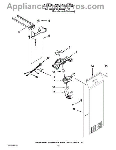 Parts for Whirlpool GSC25C6EYY02: Air Flow Parts - AppliancePartsPros.com