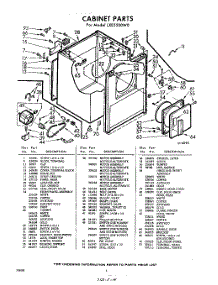 Parts for Whirlpool LXE5500W0 / Dryer - AppliancePartsPros.com