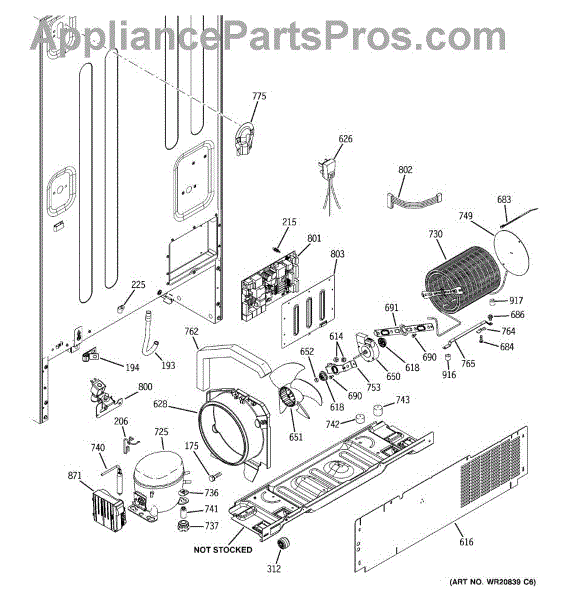 Parts for GE CFCP1RKBA SS: Machine Compartment Parts ...