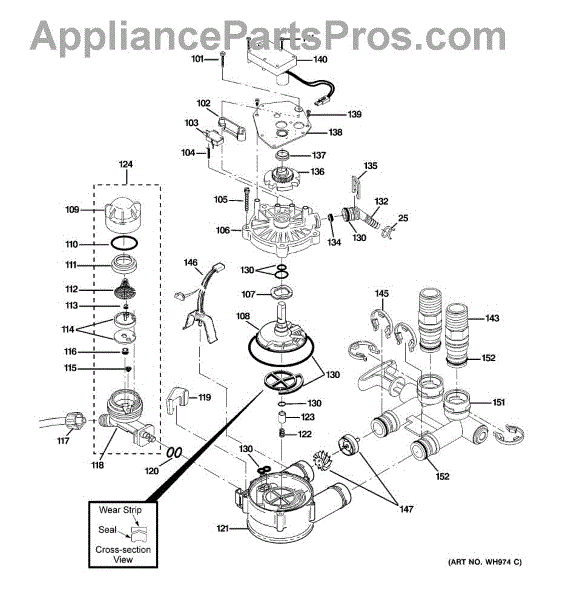 Parts For GE GXSH40V00: Pump Parts - AppliancePartsPros.com